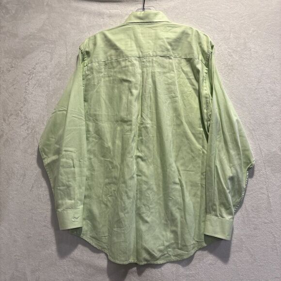 Bobby Jones Green Long Sleeve Button Down Collared Herringbone Shirt Mens Medium - Picture 9 of 16